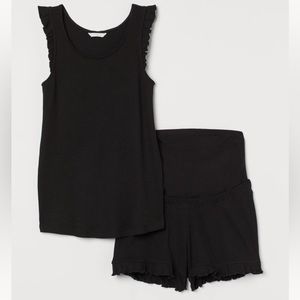 H&M Maternity Pajama Set - Ruffle Tank and Shorts